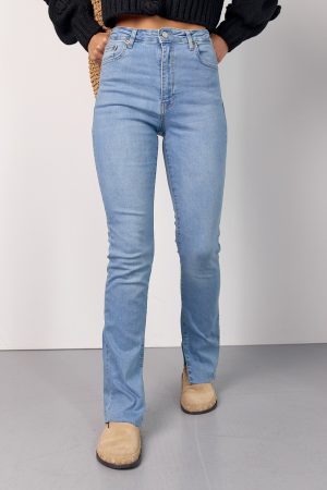 Жіночі джинси skinny з розрізами - блакитний цвет, 38р (є розміри)
