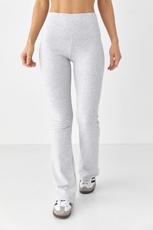 Жіночі лосини-кльош Bershka - світло-сірий цвет, S (є розміри)